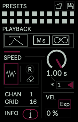 Presets & Playback Panel